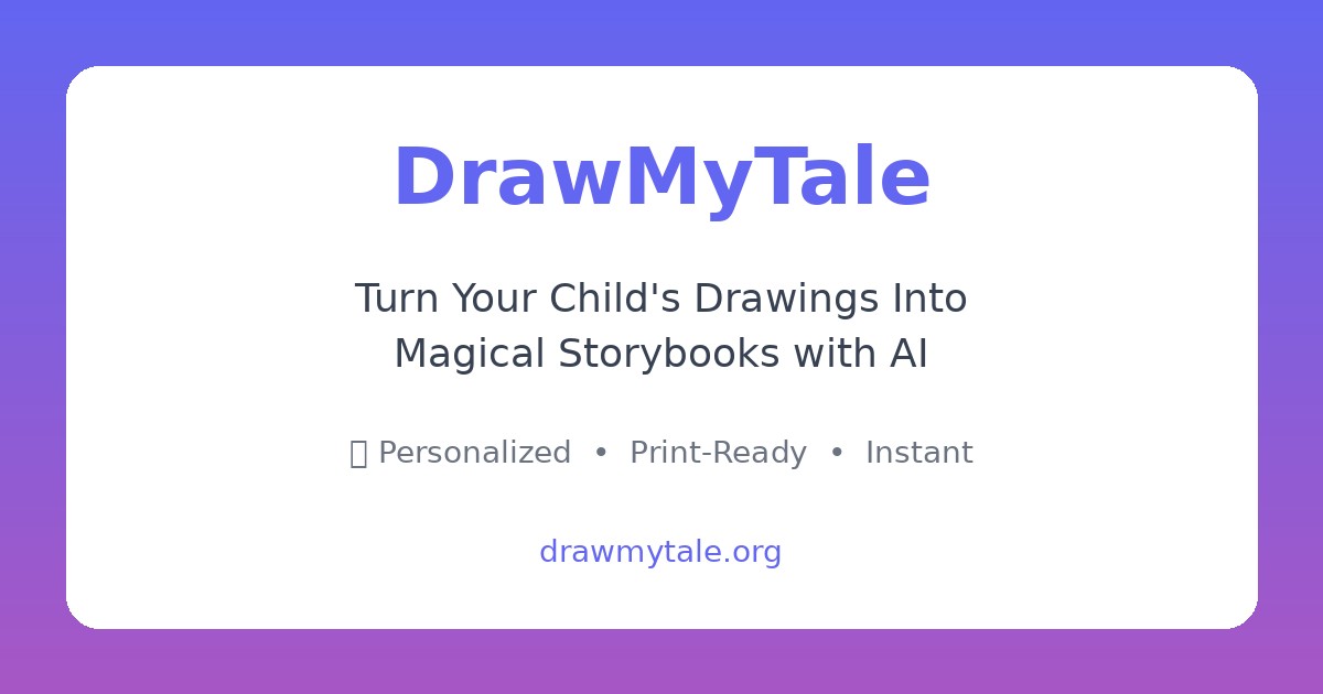 DrawMyTale – AI Storybook for Kids | Personalized Stories from Your ...